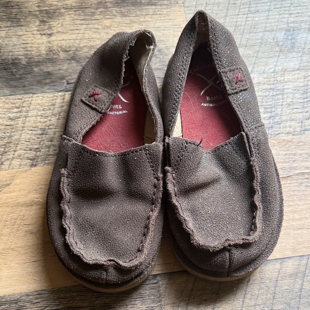 Twisted X Kids Brown Moccasins